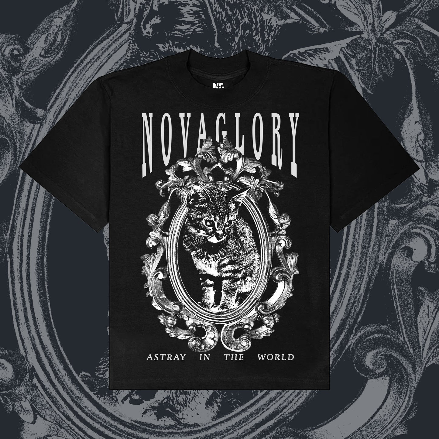 CAT GOTHIC FRAME - Heavyweight Boxy Tee