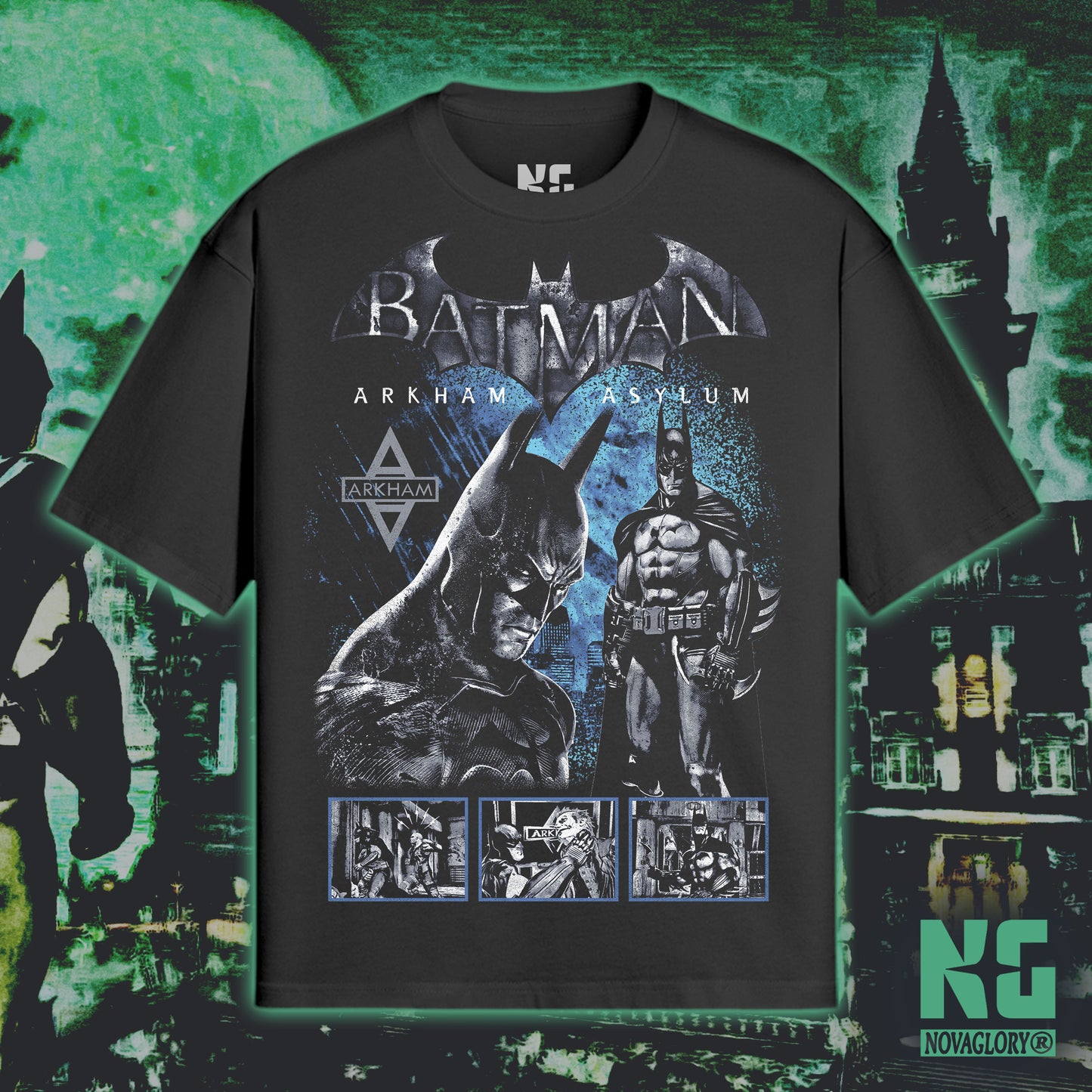 ARKHAM ASYLUM - Heavyweight Boxy Tee