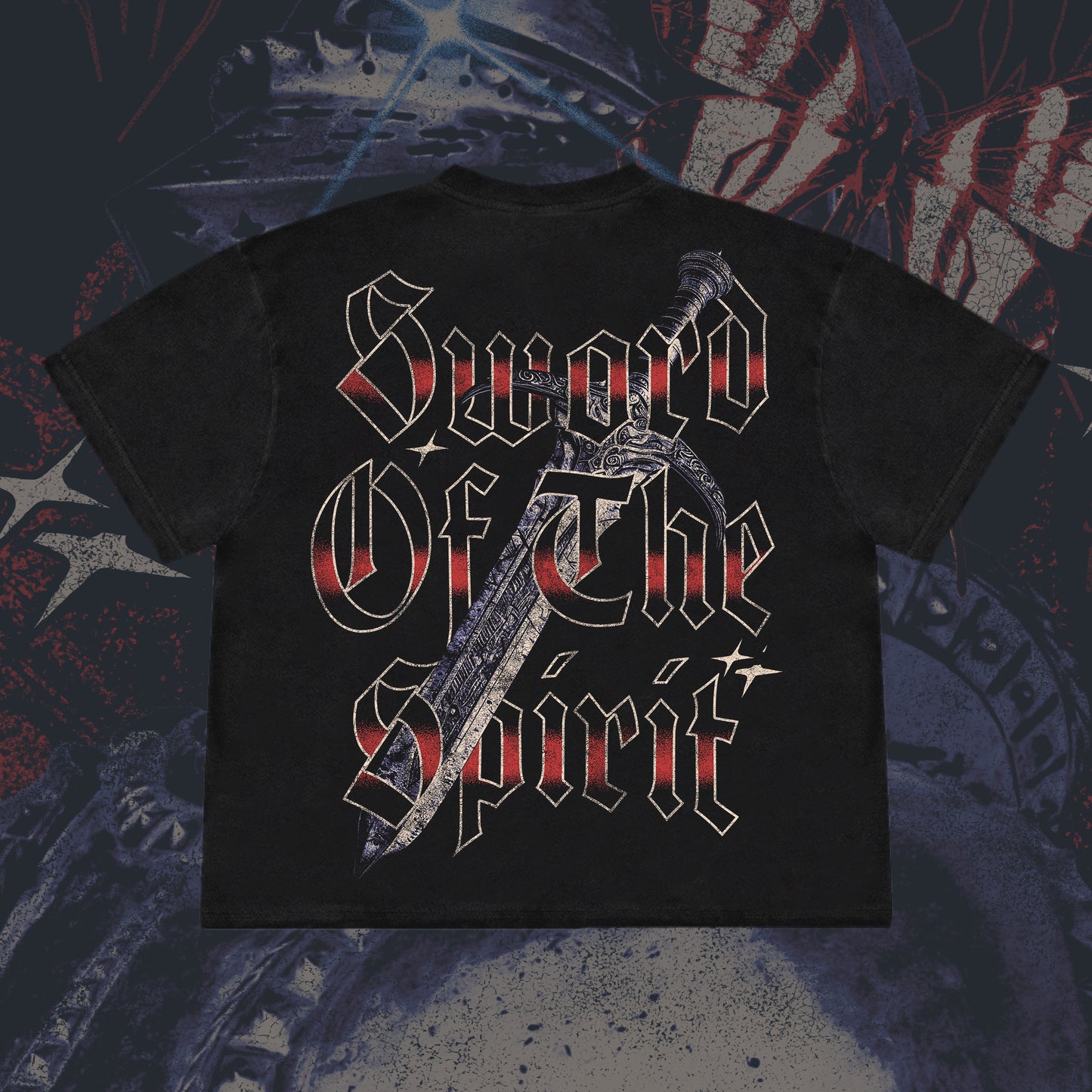 SPIRITUAL WARFARE KNIGHT - Front & Back Heavyweight Boxy Tee