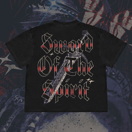 SPIRITUAL WARFARE KNIGHT - Front & Back Heavyweight Boxy Tee