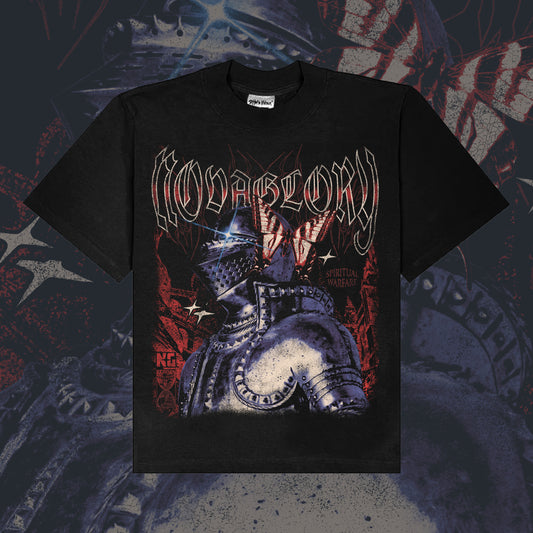 SPIRITUAL WARFARE KNIGHT - Front & Back Heavyweight Boxy Tee