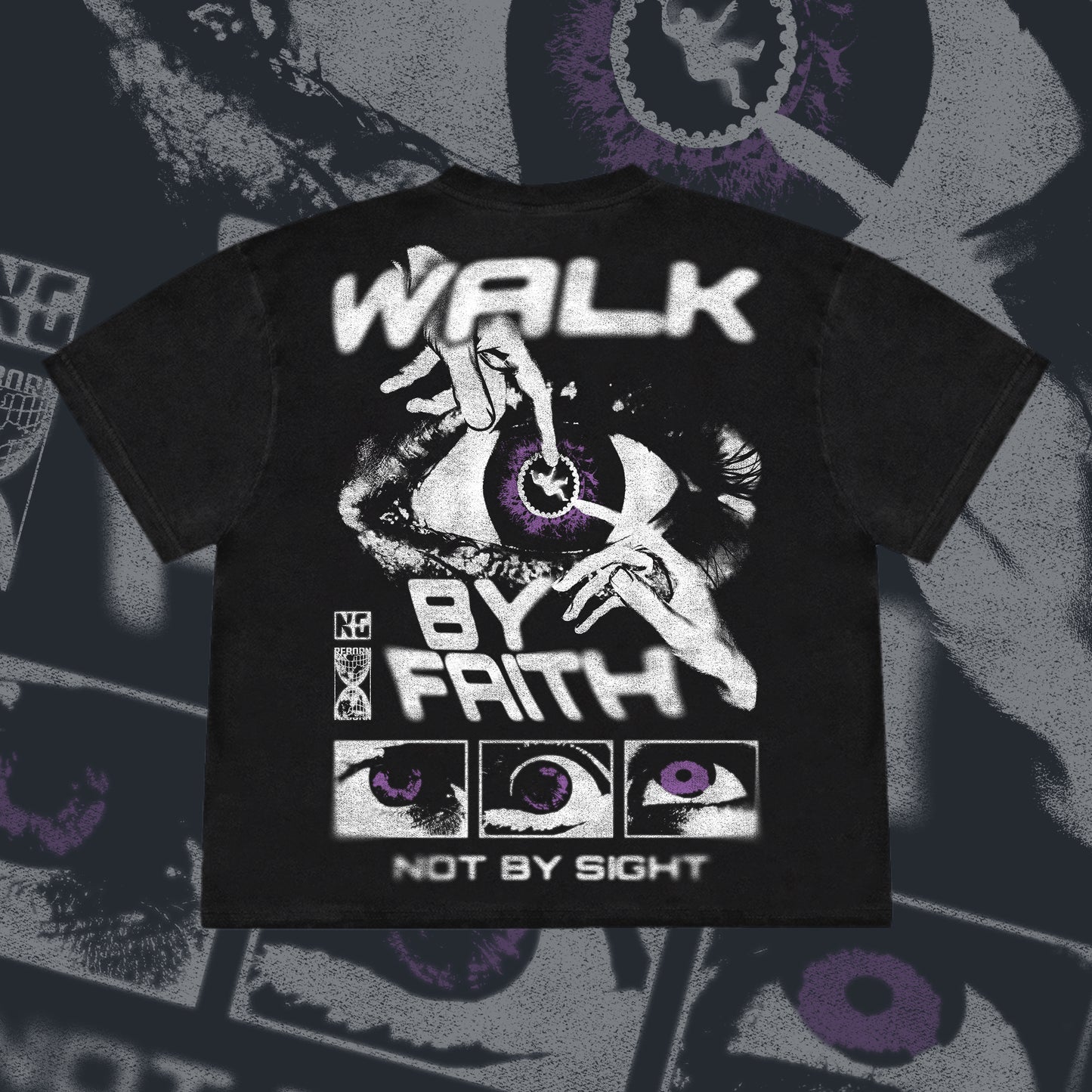 NOT BY SIGHT - Front & Back Heavyweight Boxy Tee